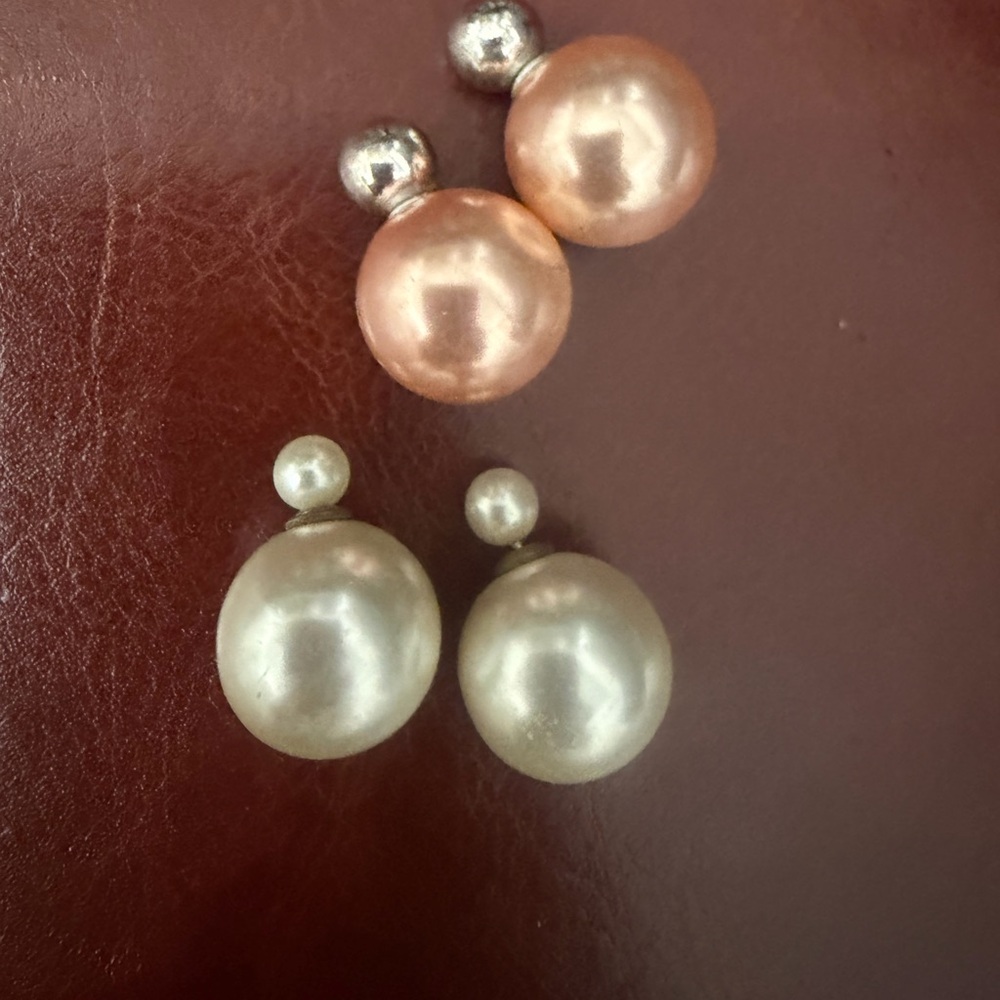 Double-sided Pearl earrings bundle //